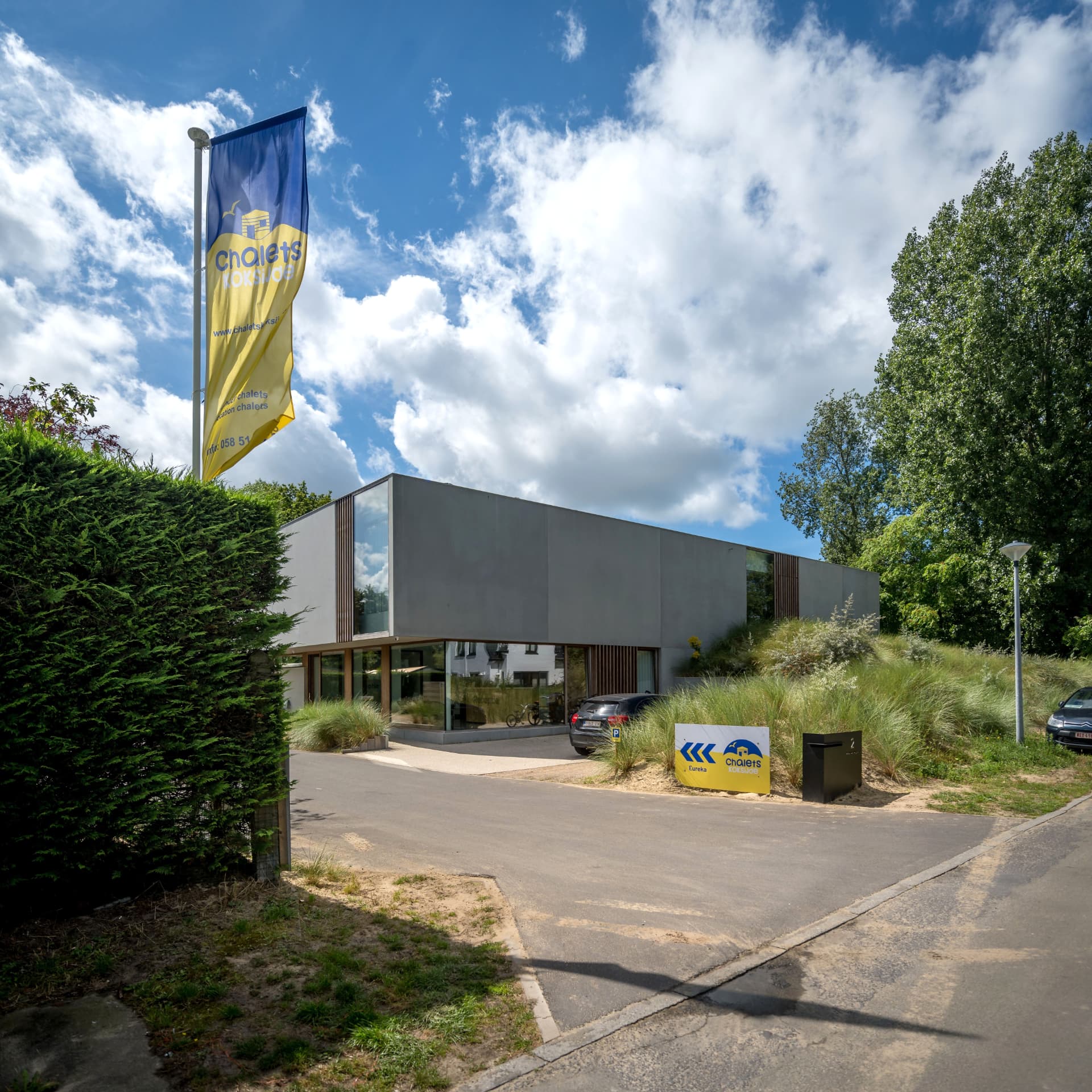 Ingang van Camping Eureka in Koksijde