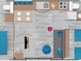F4-plattegrond -  - Chalet Luxe 4p